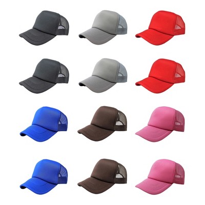 12 Pack Trucker Caps Great for Outdoor Activities or Custom Branding