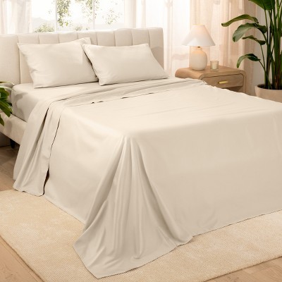 400 Thread Count Organic Cotton Sateen Bed Sheet Set by Bare Home
