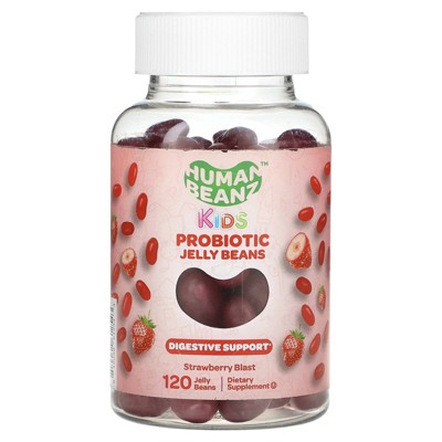 Human Beanz Kids, Probiotic Jelly Beans, Strawberry Blast, 1 Billion CFU, 120 Jelly Beans (0.5 Billion CFU per Jelly Bean)