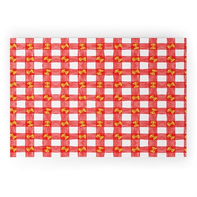 adrianne Gingham Pasta Welcome Mat - Deny Designs