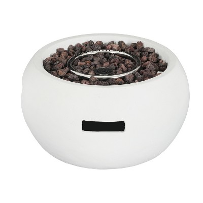 Christopher Knight Home Wardell Patio 40,000 BTU Lightweight Concrete Round Propane Fire Pit