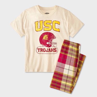 Boys' USC Football Short Sleeve T-Shirt and Pants Pajama Set - Beige