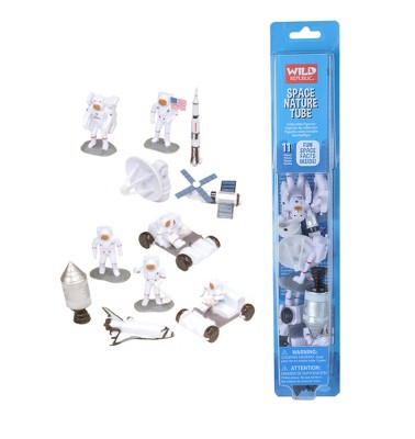 Wild Republic Nature Tube Space Figurines, 11 Pieces