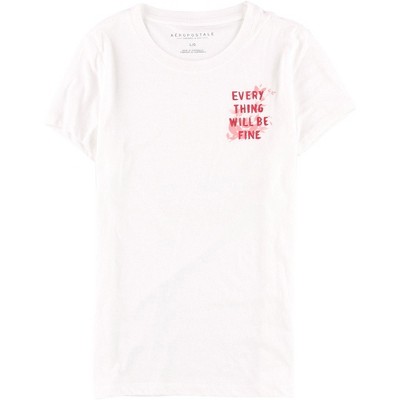 Aeropostale Womens Everything Will Be Fine Graphic T-Shirt
