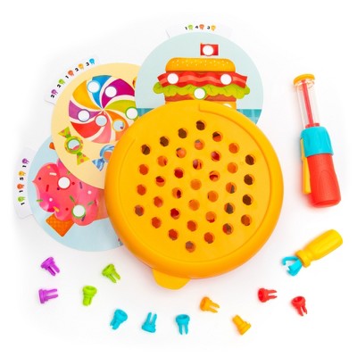Educational Insights Design & Drill Rivet Pop Café: Engineering Focus Baby and Toddler Toy, 43 Pieces