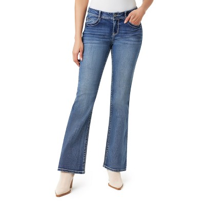 WallFlower Women's Feisty Curvy Low Rise Slim Flare Insta Stretch Juniors Jeans
