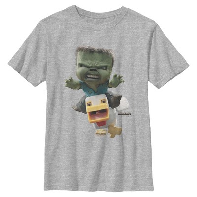 Boys A Minecraft Movie Chicken Jockey T Shirt