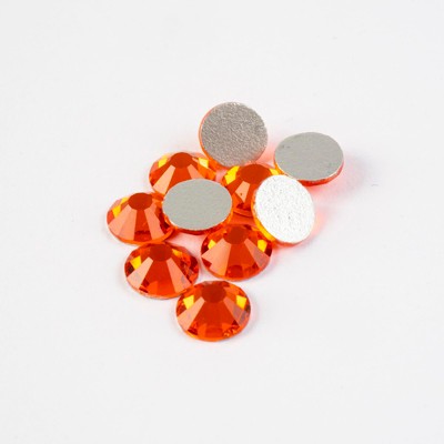 Crystal Lane DIY 144pcs SS20 (4.7mm) Orange Glass Round Flat Back Rhinestones