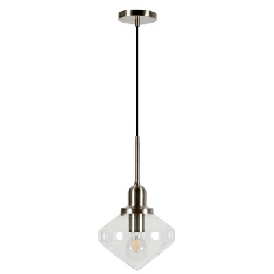 Hudson and Canal 8" Wide Pendant with Glass Shade