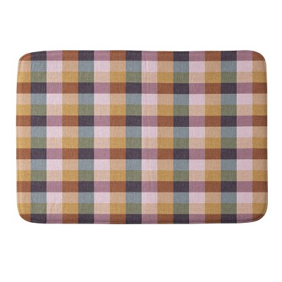 Deny Designs Schatzi Brown Buffalo Plaid Fall Spice Memory Foam Bath Mat