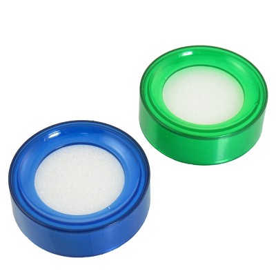 Unique Bargains Fingertip Moistener for Counting Cash Money Blue/Green 2 Pcs