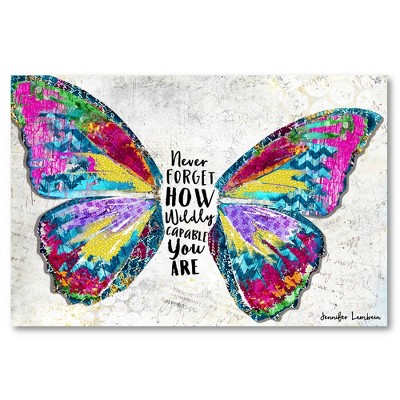 Never Forget Butterfly Gallery-Wrapped Canvas
