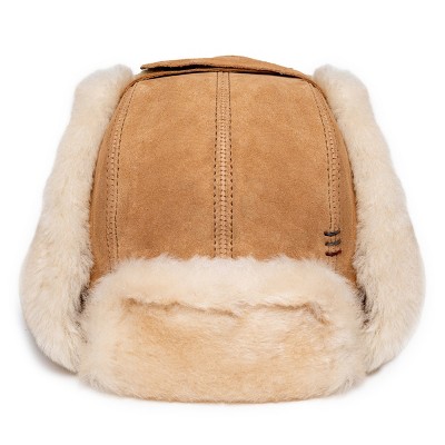 Minnetonka Suede Sheepskin Bomber Hat