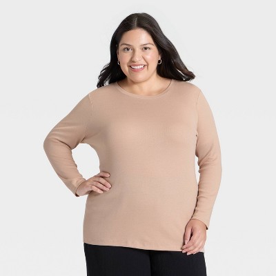 Women's Slim Fit Long Sleeve Top - A New Day™