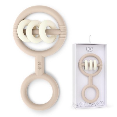 Silicone Baby Rattle Teething Toys - Cute Shaped Teething Relief for 0-6 Months, Easy to Clean Teether Ring - Newborn Essentials