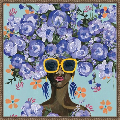 Amanti Art 22"x22" Sunning in Florals II by Yvette St. Amant Framed Canvas Wall Art