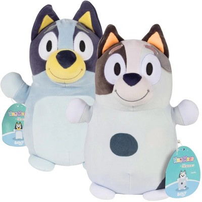 Squishmallows 10" Bluey HugMees 2-Pack Plush - Bluey and Muffin- Officially Licensed 2025 Jazwares Dog Stuffed Animals - Great Gift for Kids and Fans!