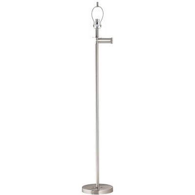 360 Lighting Modern Floor Lamp Base Swing Arm 60.5" Tall Brushed Nickel for Living Room Reading Bedroom Office