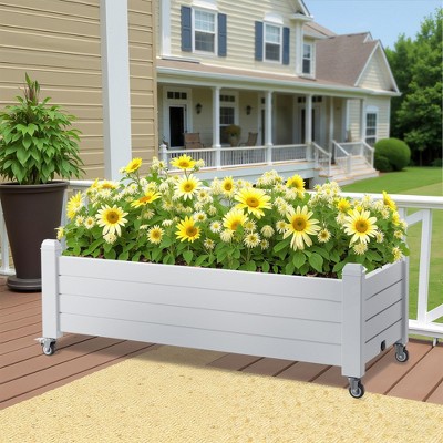 Outdoor Garden Bed Planting Box With A Capacity Of 78L/21Gal/2.75 Cubic Feet
