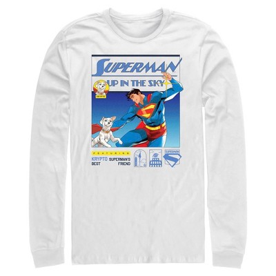 Mens Superman Up in the Sky Duo Long Sleeve Shirt