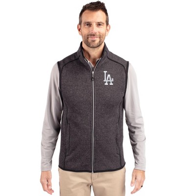 Los Angeles Dodgers Cutter & Buck Mainsail Sweater-Knit Mens Full Zip Vest