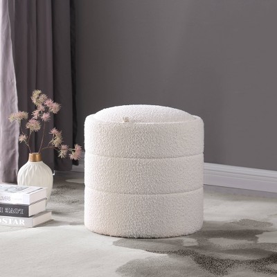 Storage Round Ottoman - HomePop