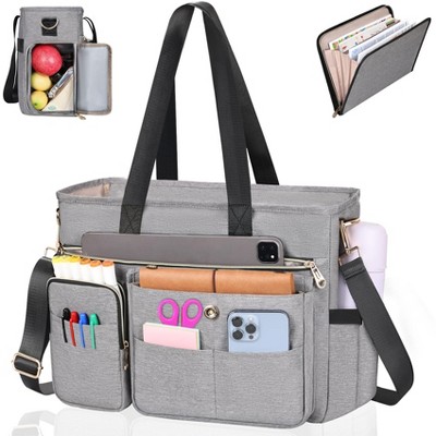 Women Laptop Tote Bag 2Pcs, 15 Teacher Work Bag Computer bag w/Expandable File Folde