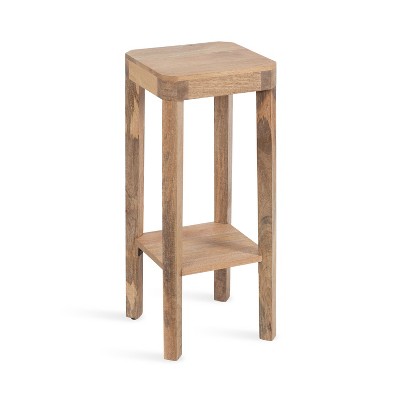 Kate and Laurel Talcott Square Drink Table, 12x12x28, Natural