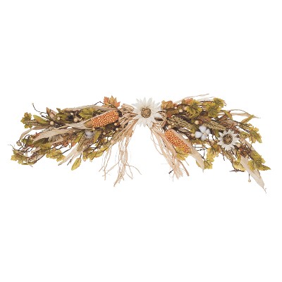 Transpac 38 in Multicolor Harvest Rustic Cotton Sunflower Swag Fall Autumn Artificial Decor