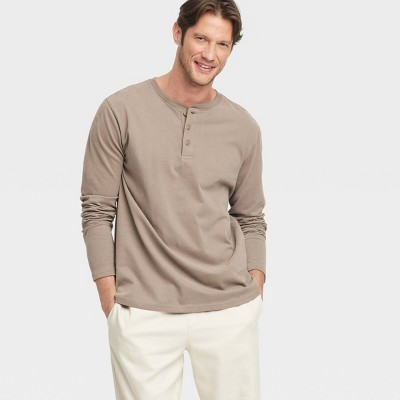 Men's Vintage Long Sleeve Henley Shirt - Goodfellow & Co™