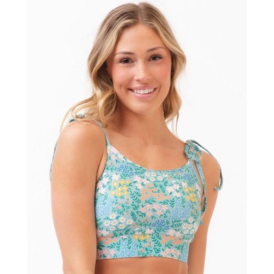 Little Meadow Shoulder-Tie Crop Top