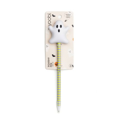 Yoobi Squishy Novelty Pen Halloween Ghost Topper Black Ink 1.0mm Ballpoint