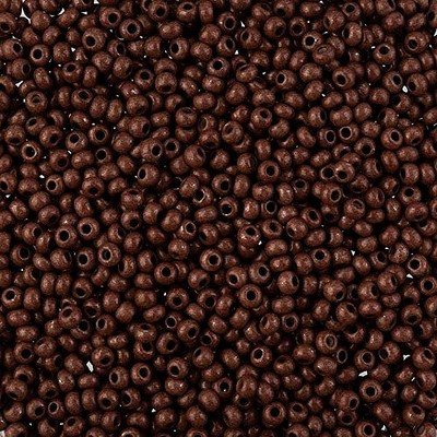 John Bead Czech Glass Seed Beads 10/0 Vial Terra Intensive Dark Brown, 22g