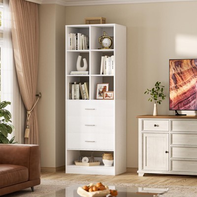Aheaplus Closet Organizer with 3 Drawers,  Freestanding Wardrobe System with Shoe Shelf