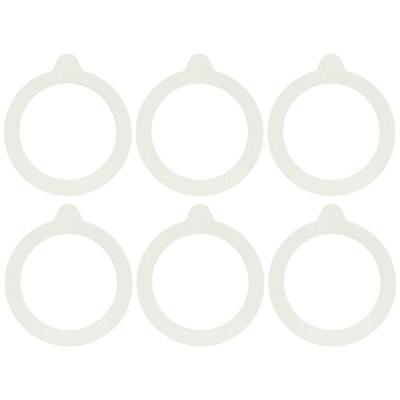 Bormioli Rocco Fido Jar Gaskets, Set of 6 - Replacement Rubber Seals for Small 4.25 oz & 6.25 oz Airtight Jars - 3.25” Round Inserts
