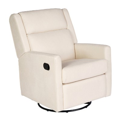 Emma and Oliver Manual Glider Rocker Recliner with 360 Degree Swivel Perfect for Living Room, Bedroom, or Nursery