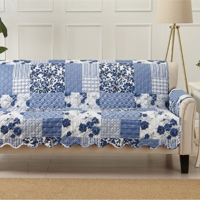 Reversible Stitched Patchwork Sofa Furniture Protector - Great Bay Home