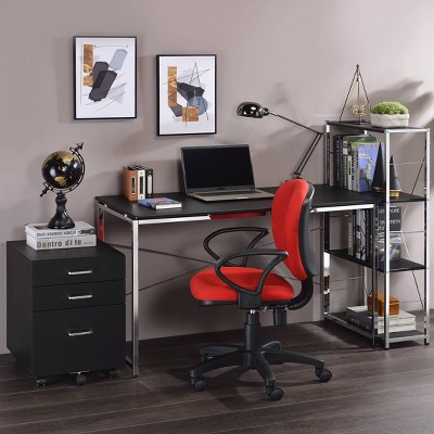 NicBex Home Office Desk 47.5" Modern Writing Desk with X-Shaped Crossbar, Wooden Desktop and Metal Legs for Office, Study, Living Room