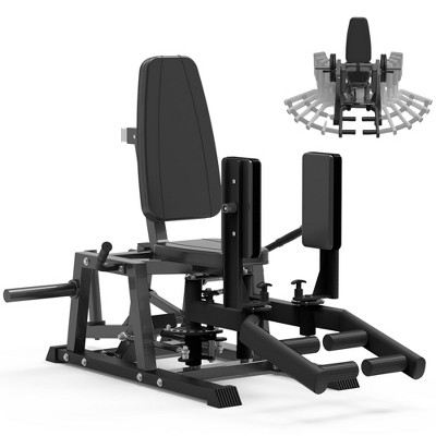 Hip Abduction Machine, Inner and Outer Thigh With 6 Levels Gear System & 4-Position Backrest Adjustment, Home Gym Equipment, Abductor Adductor