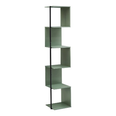 24/7 Shop At Home 62" Bloomhaven Modern 6 Shelf Corner Bookcase
