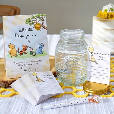 Kate Aspen Honey Bear Baby Shower Activity Parenting Tip Jar Advice Cards Set