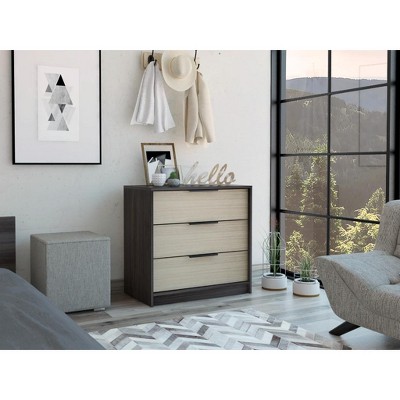 NicBex 3 Drawers Dresser with Superior Top Modern Closet Storage Dresser for Closet for Bedroom, Living Room, Hallway
