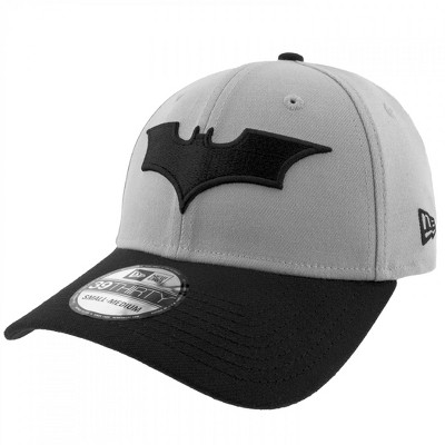 Adult Batman Dark Knight Trilogy Logo New Era 39Thirty Fitted Hat