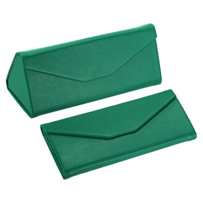 Unique Bargains Foldable Magnetic PU Leather Glasses Case Eyewear Accessories