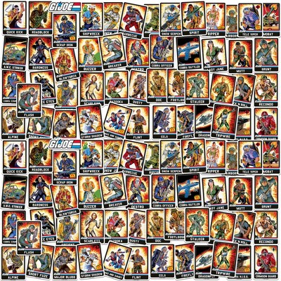 G.I. Joe Retro Card 100ct Vinyl Large Deluxe Stickers Variety Pack