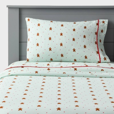 Gingerbread Dreams Kids' Cotton Sheet Set - Pillowfort™