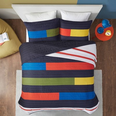 Noah Stripe Print Teen Quilt Set - Urban Habitat