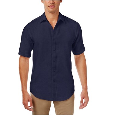 Club Room Mens Garment Dyed Button Up Shirt