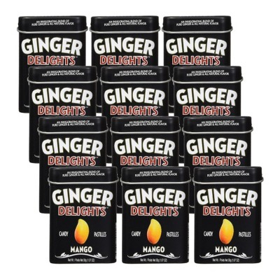 Ginger Delights Mango Candy Pastilles - Case of 12/12.84 oz