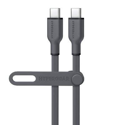 HyperGear® Flexi Pro USB-C® to USB-C® Soft-Touch Silicone Fast Charge and Sync Cable